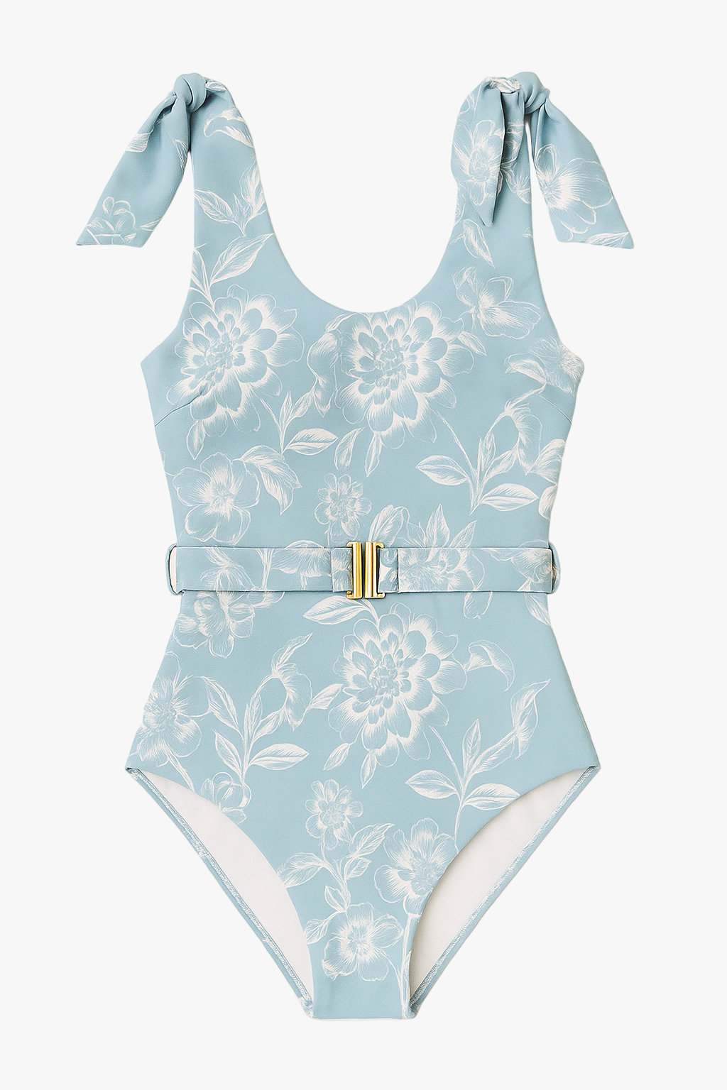 Brittany Bow Strap One-Piece Swimsuit in Meadow Whisper