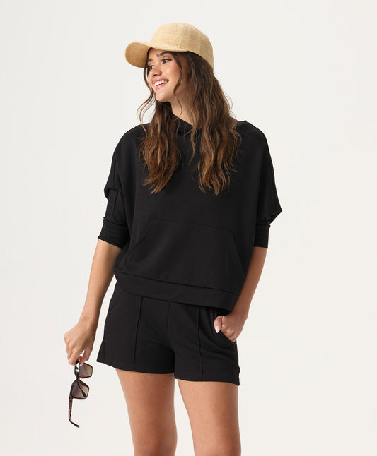 Black Travel Hoodie by PQ Swim