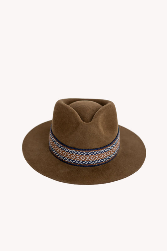 Chestnut Fedora Hat by Andeana Hats