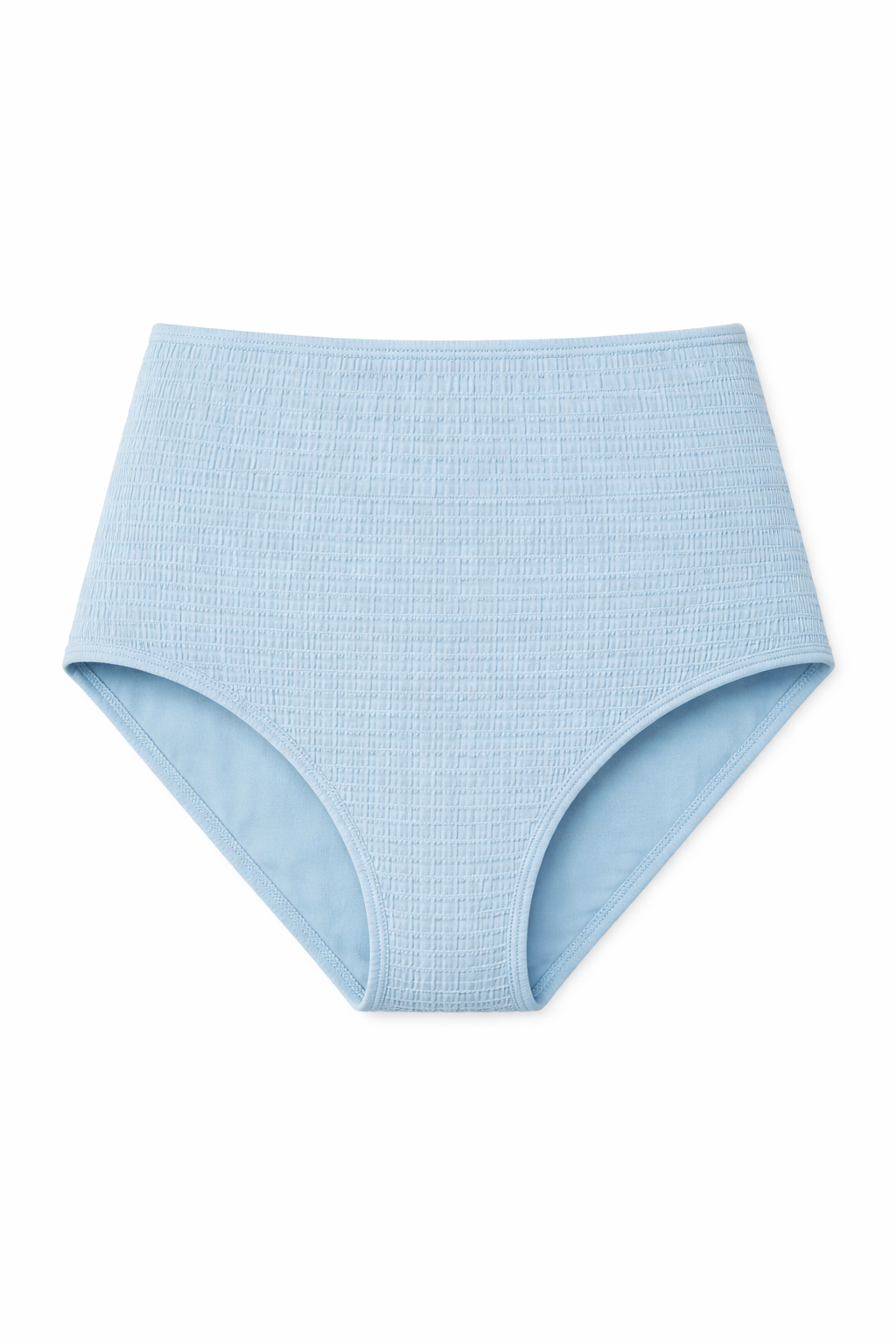 Mackenzie Sculpted High Waisted Two-Piece Swimsuit Bottom in Blue - FINAL SALE