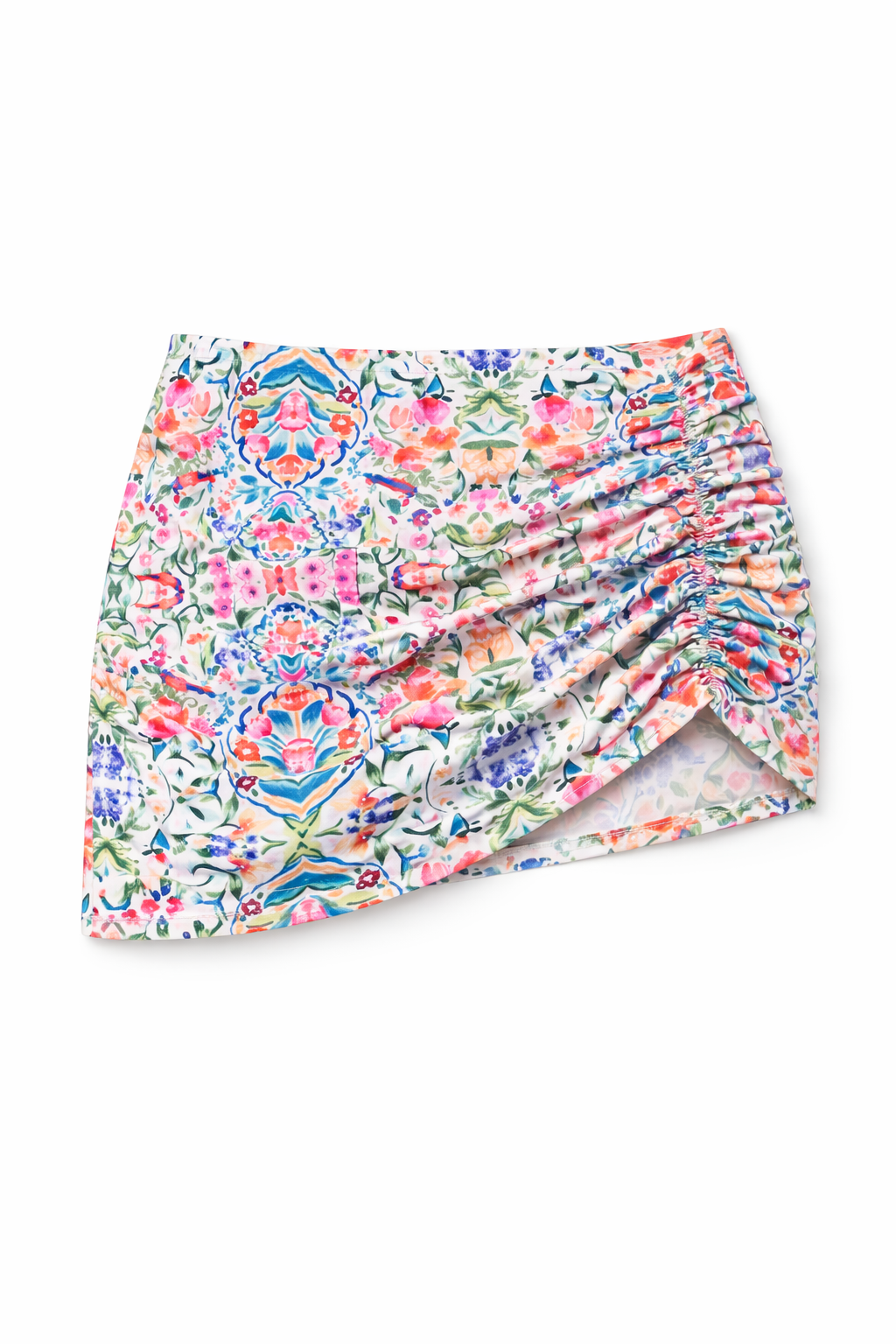 Ellen Ruched Reversible Swim Skirt in Bella Piastrella - FINAL SALE