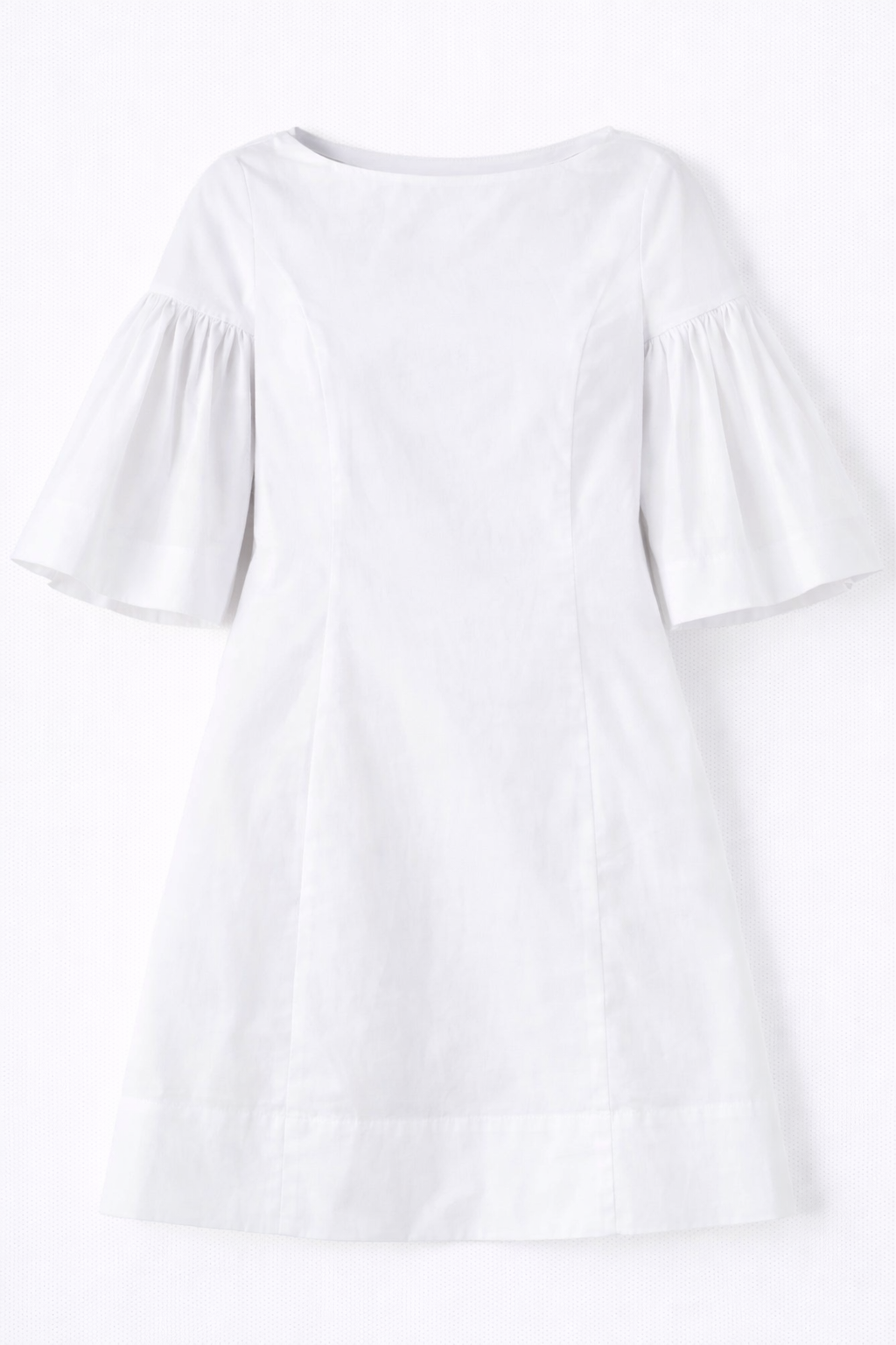 Magdalena Flounce Short Sleeve Mini Dress in White - FINAL SALE