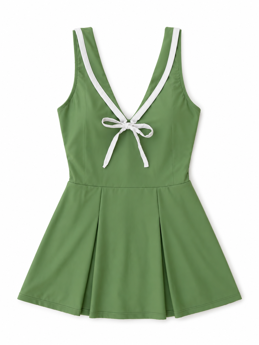 Tanya Sailor Collar Swim Dress in Vine
