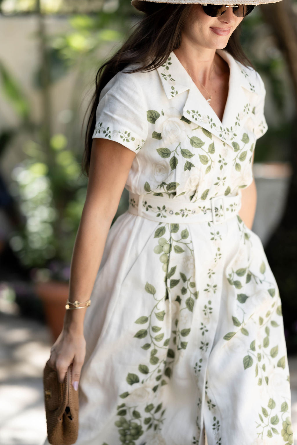 Belted Midi Collar Dress in Grape Grape / M at Hermoza