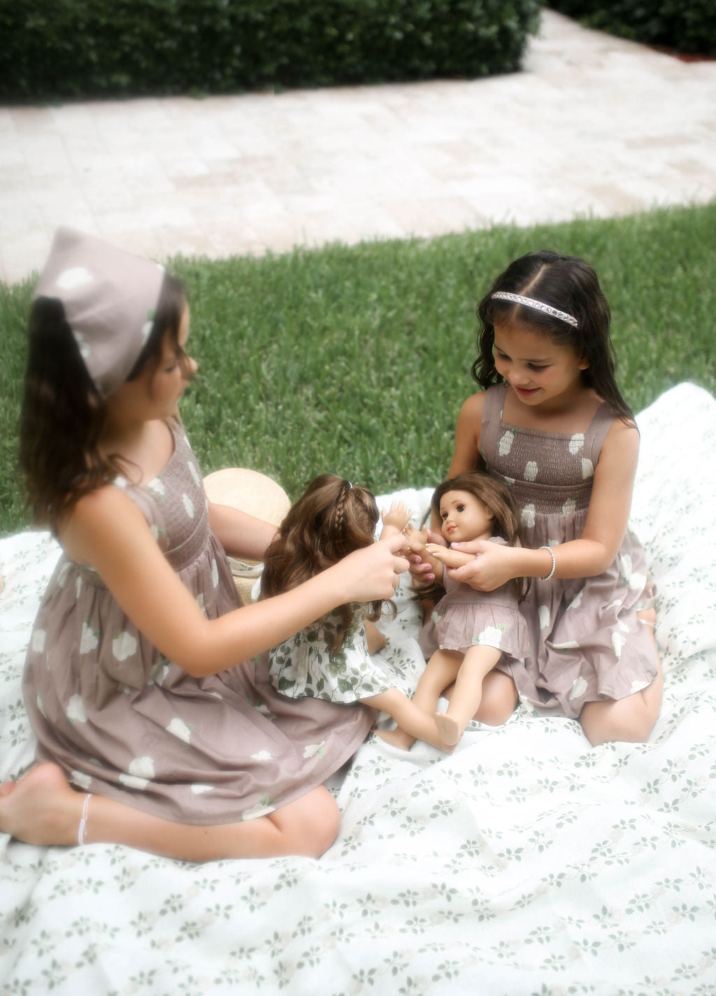 Victoria 18 inch Little Doll Dress in Roses on the Vine