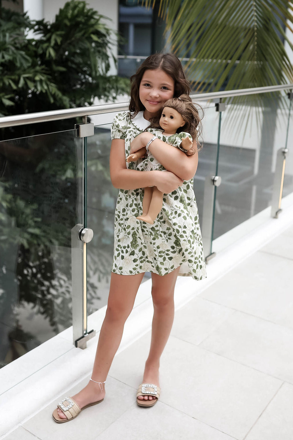 Little Rosie Scallop Collar Dress in Roses on the Vine