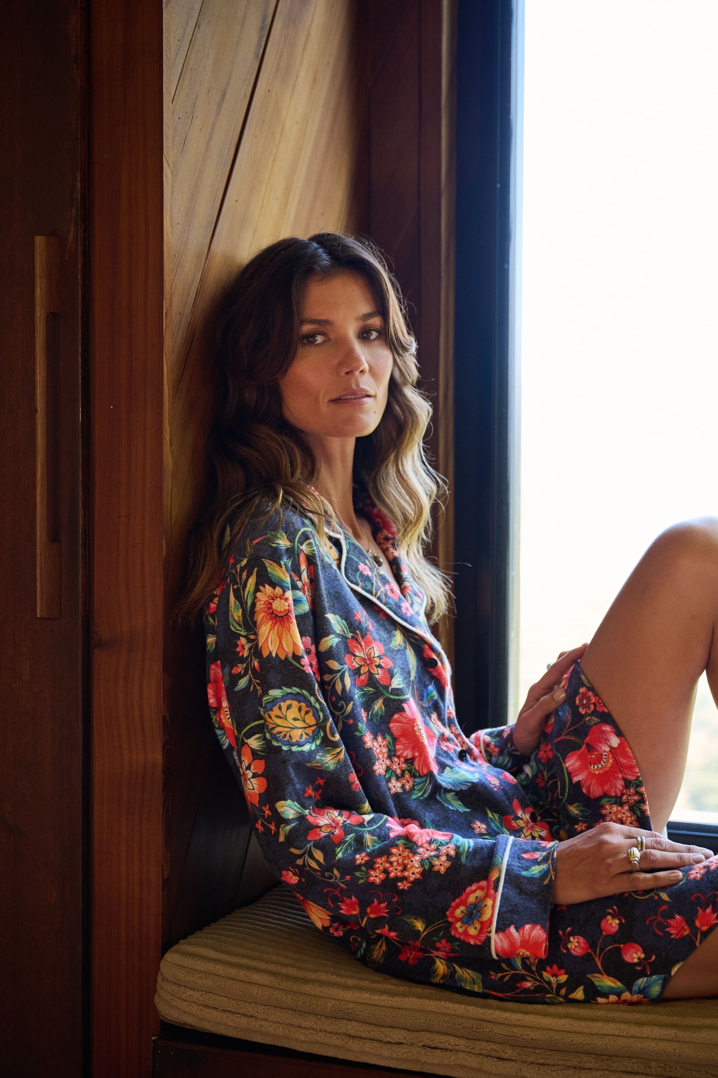 Cecilia Pajama Magnetic Dress in Blue Floral