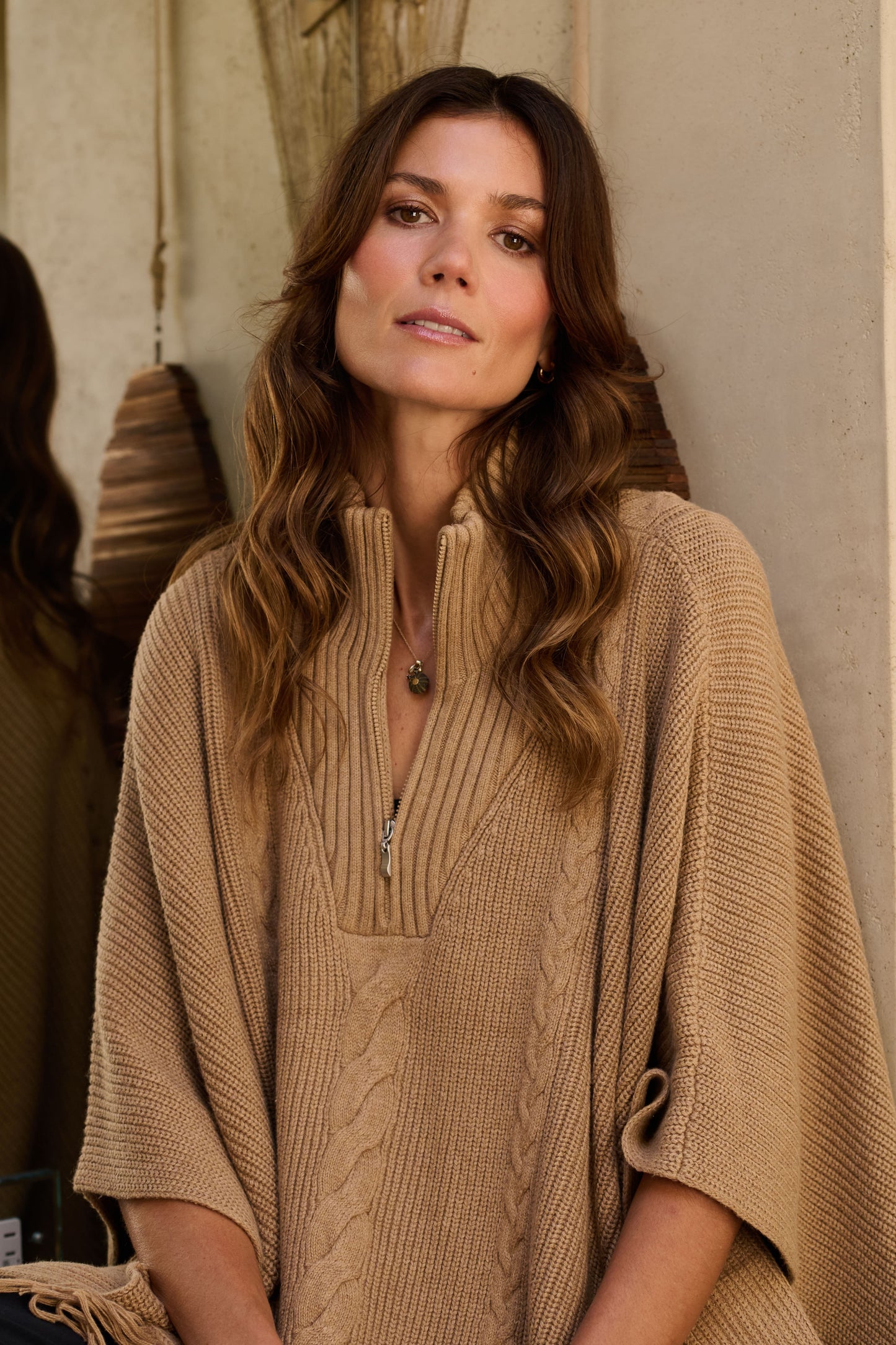 Mary Lou Camel Poncho