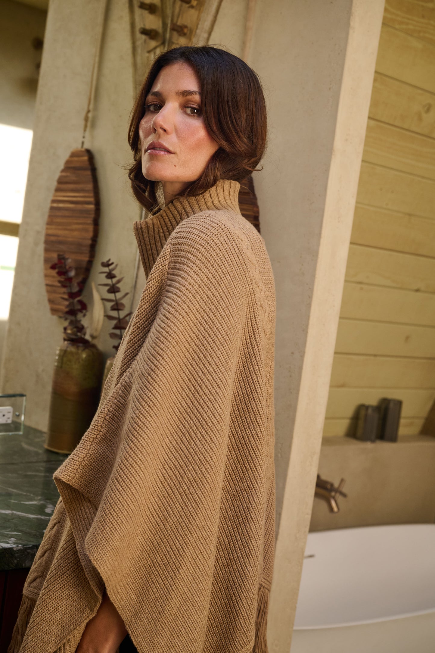 Mary Lou Camel Poncho