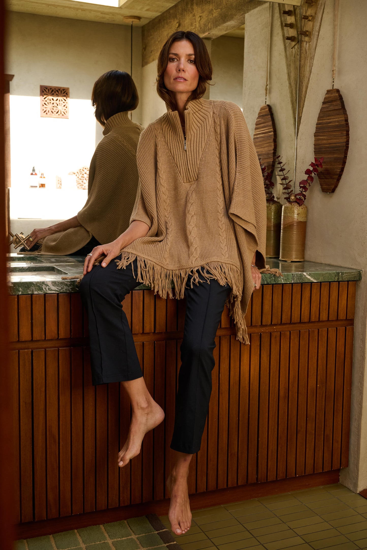 Mary Lou Camel Poncho