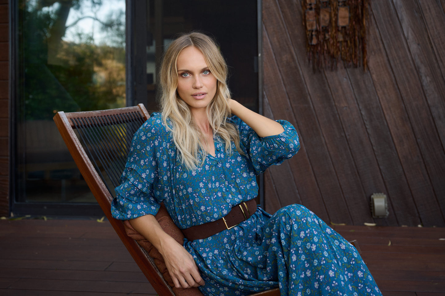 Zoey Jo Belted Tiered Maxi Dress
