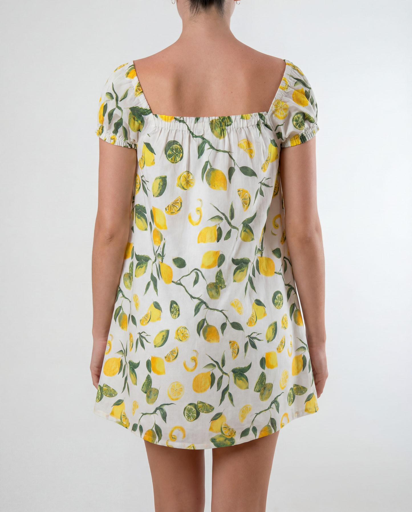 Lina Short Sleeve Cover Up Mini Dress in Slice of Life