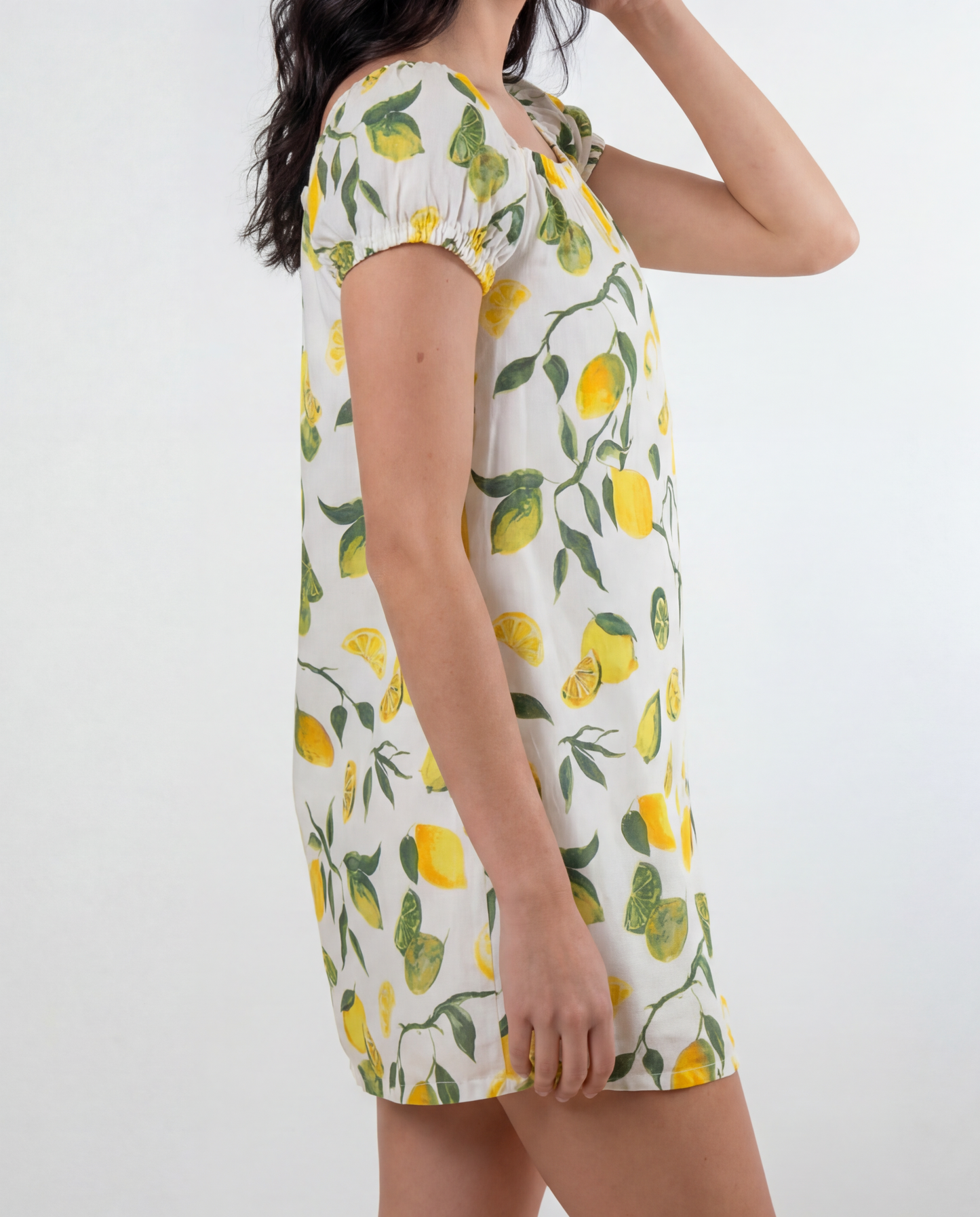 Lina Short Sleeve Cover Up Mini Dress in Slice of Life