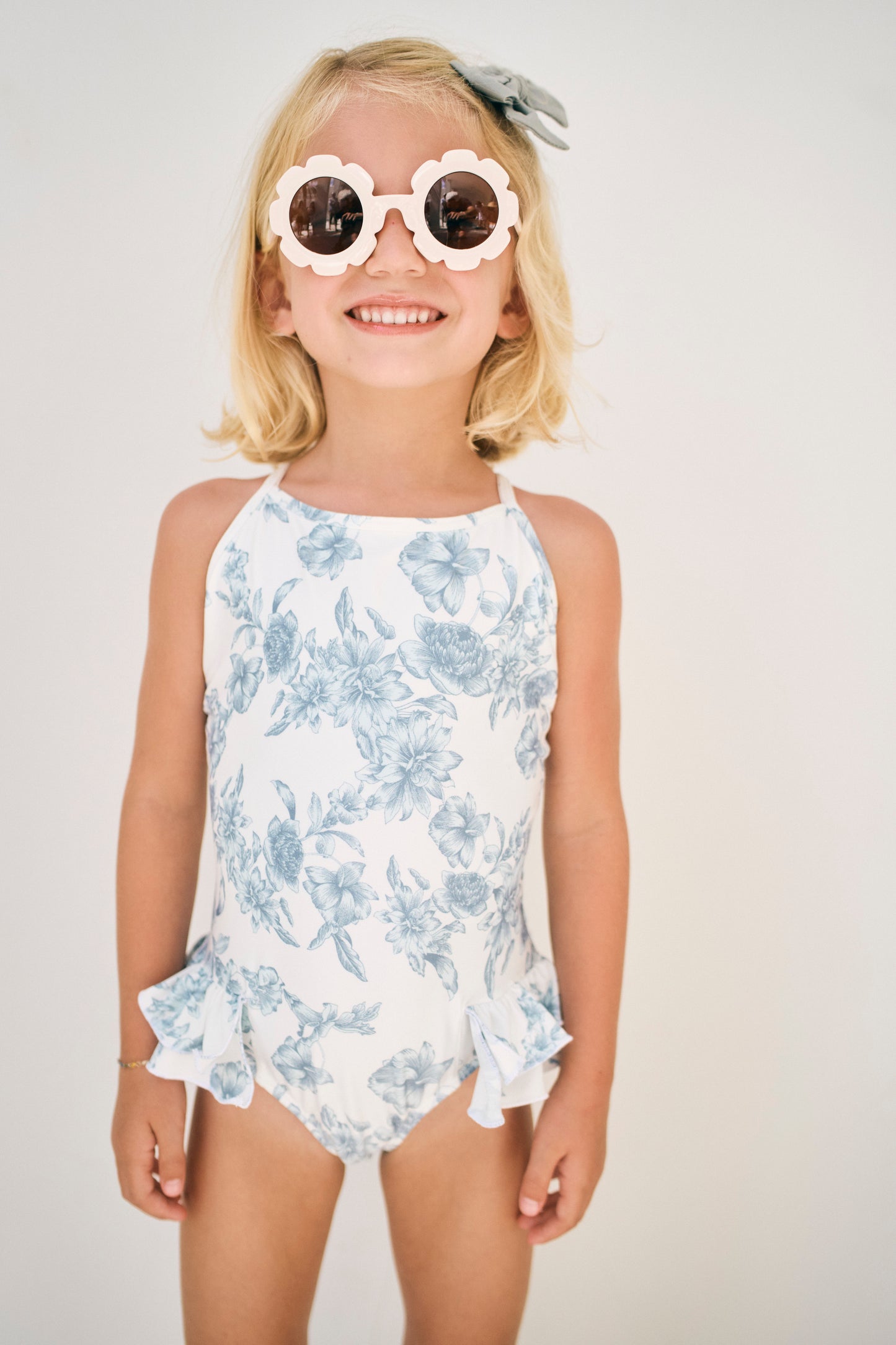Little Clementine One-Piece Swimsuit in Daylight Saunter