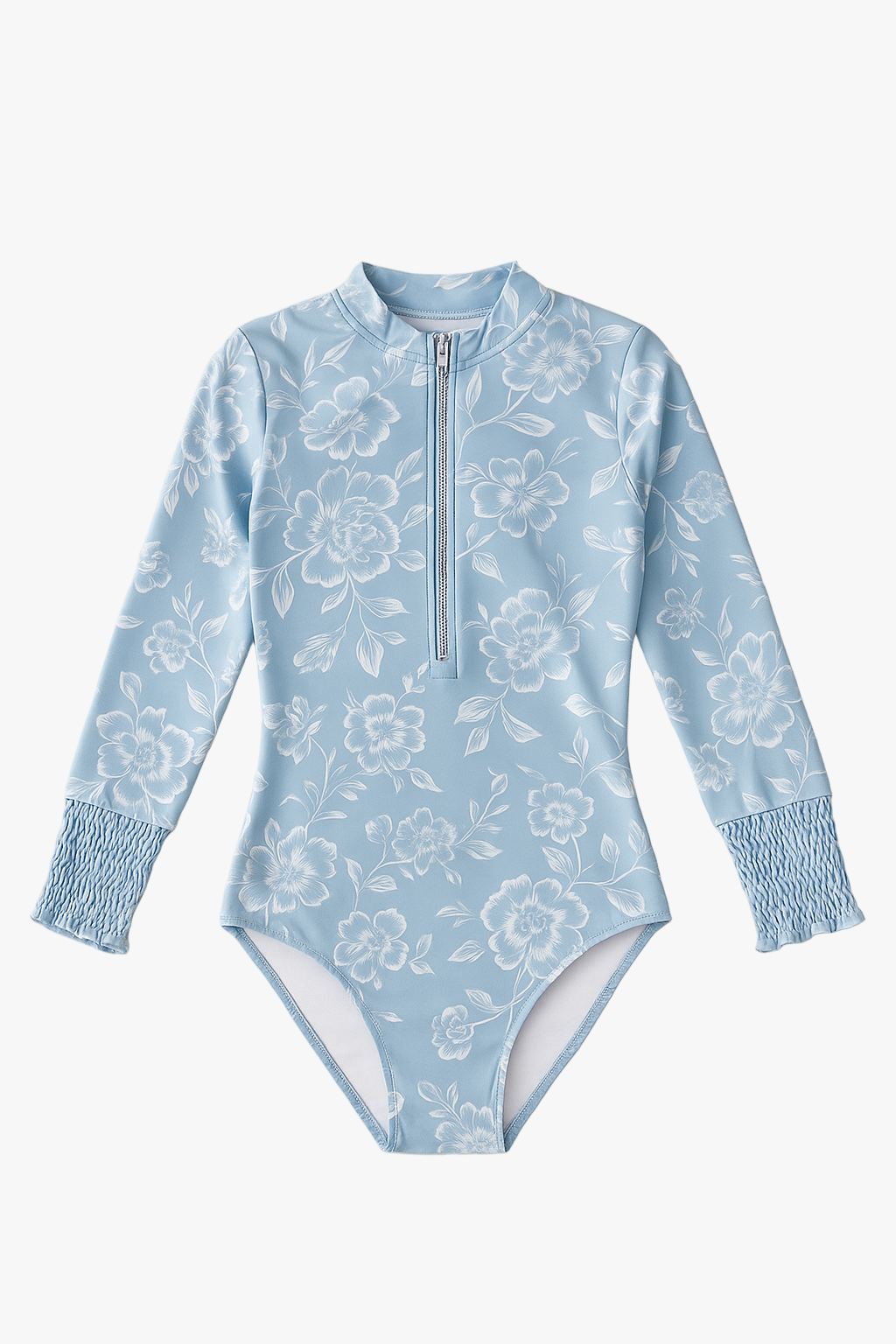 Little Gayle Long Sleeve Zipper One Piece Swimsuit Meadow Whisper FINAL SALE