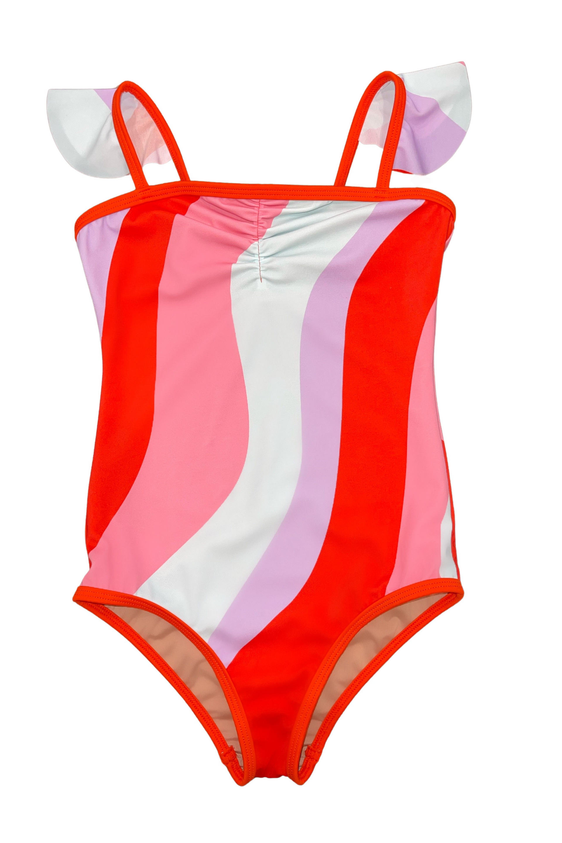 Little Vivi Ruffle Strap One-Piece Swimsuit in Pucci – Hermoza