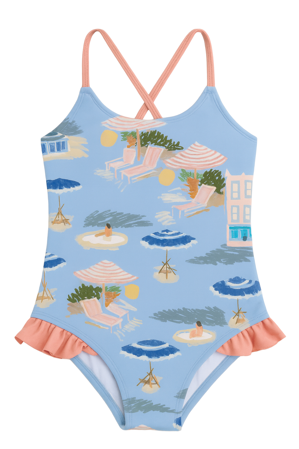 Little Clementine One-piece Swimsuit in Coast to Coast