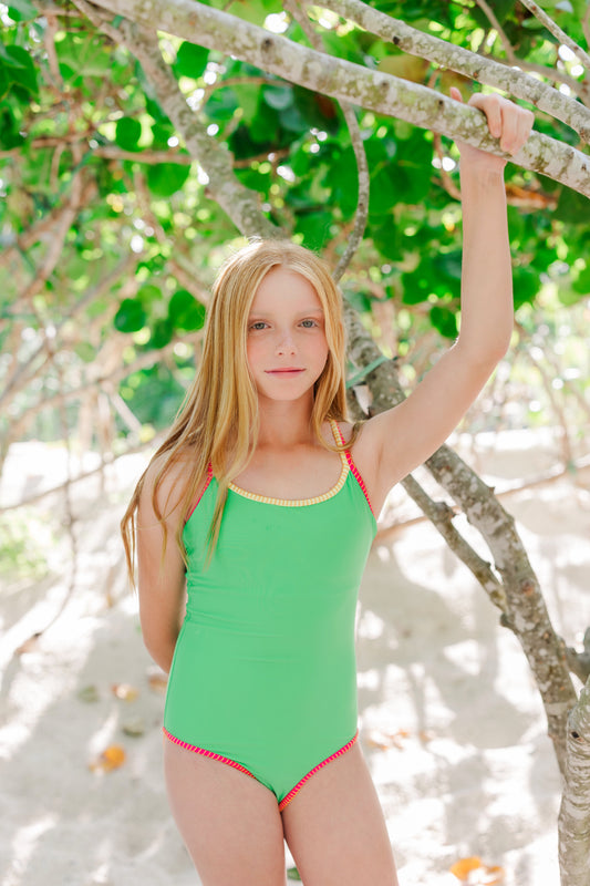 New in Marie Preteen One-piece Swimsuit in A Bright Side by Hermoza 