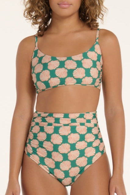 Andrea Scoop Neck Bikini Top in Green