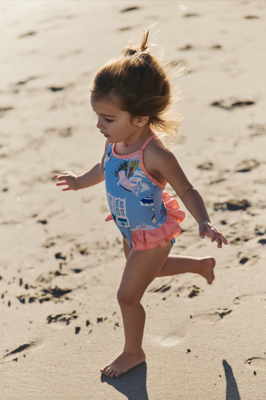 Little Clementine One-piece Swimsuit in Coast to Coast
