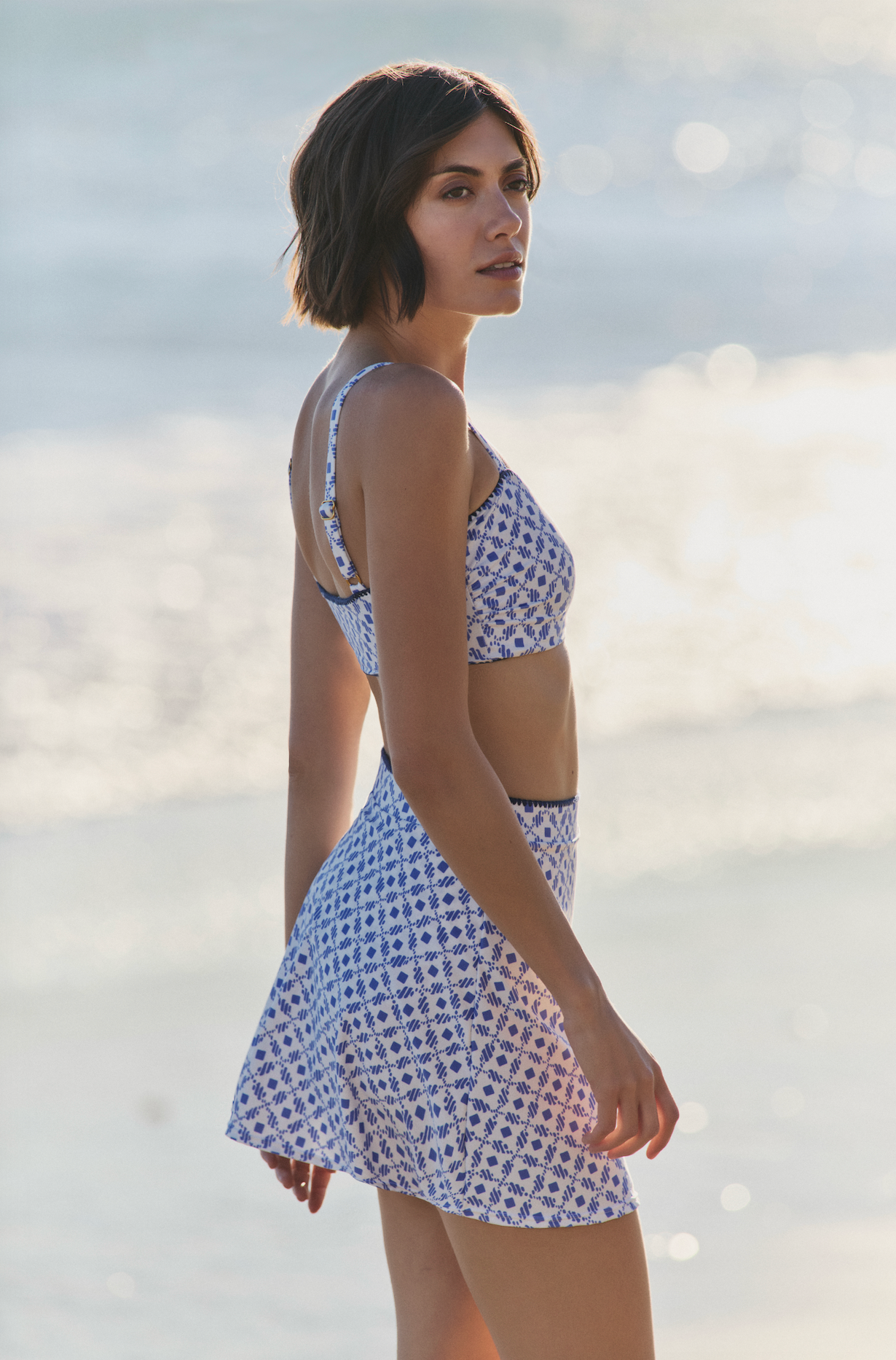 Madison Swim Skirt in Santorini Dots