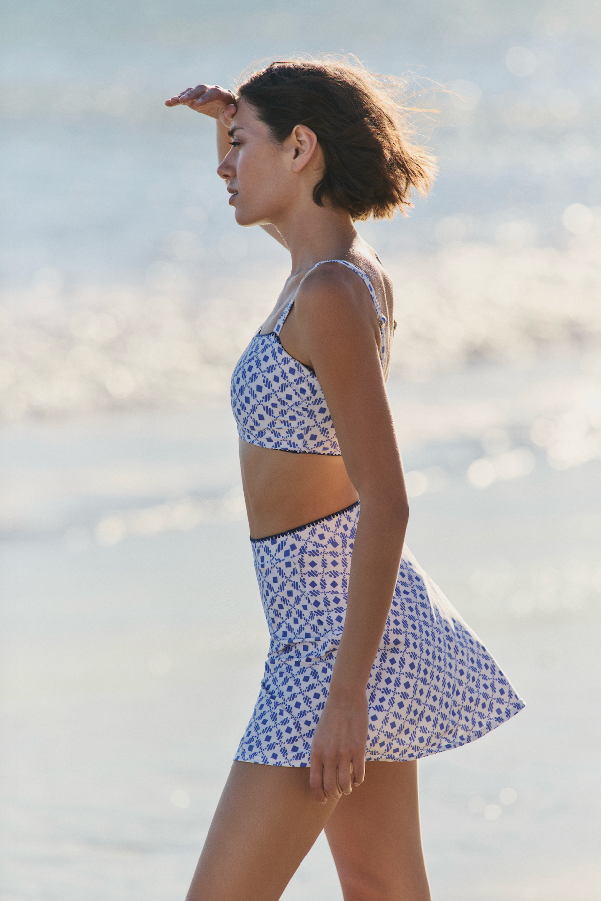 Madison Swim Skirt in Santorini Dots