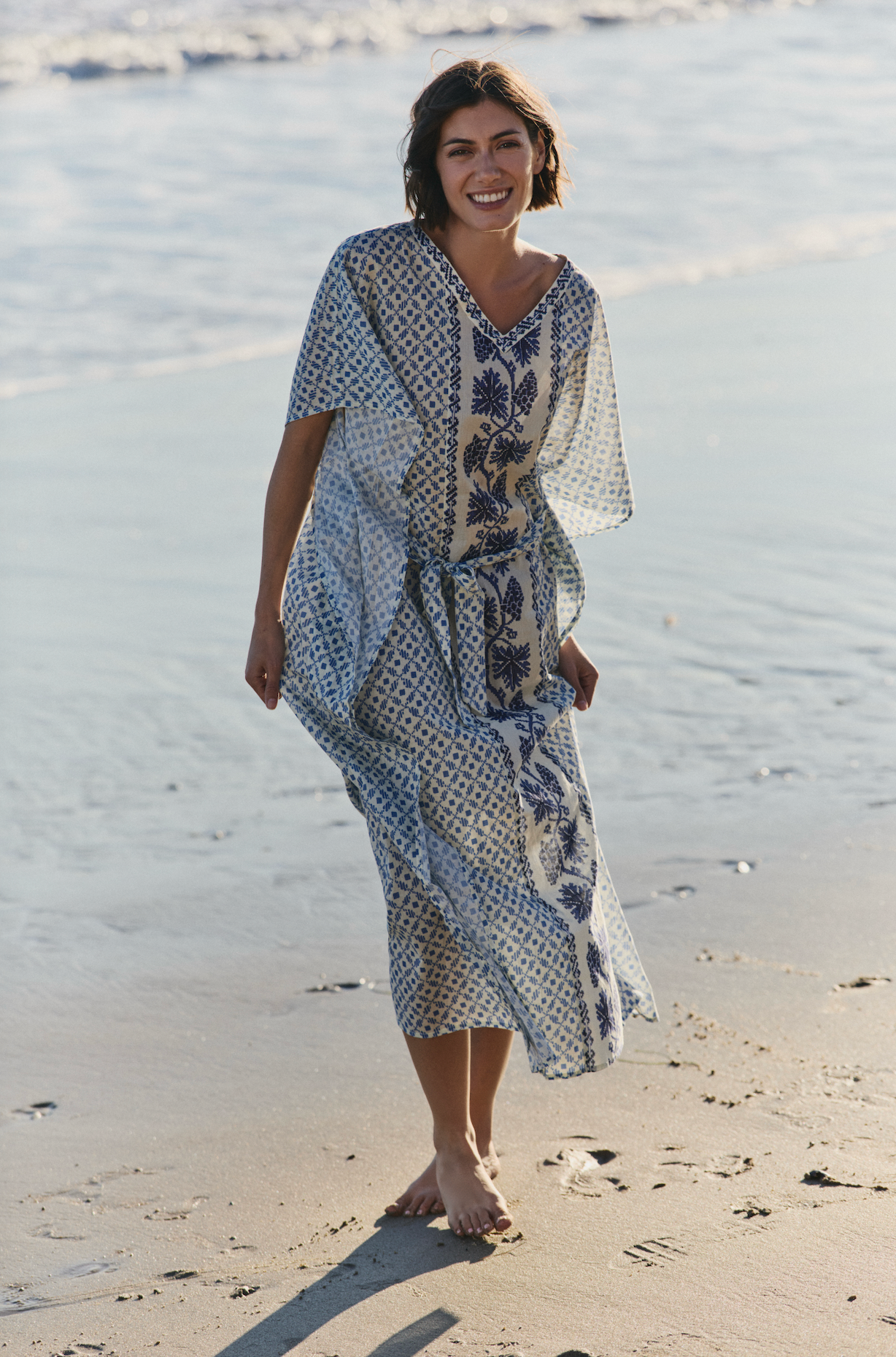 Carrie Caftan in Santorini Dots