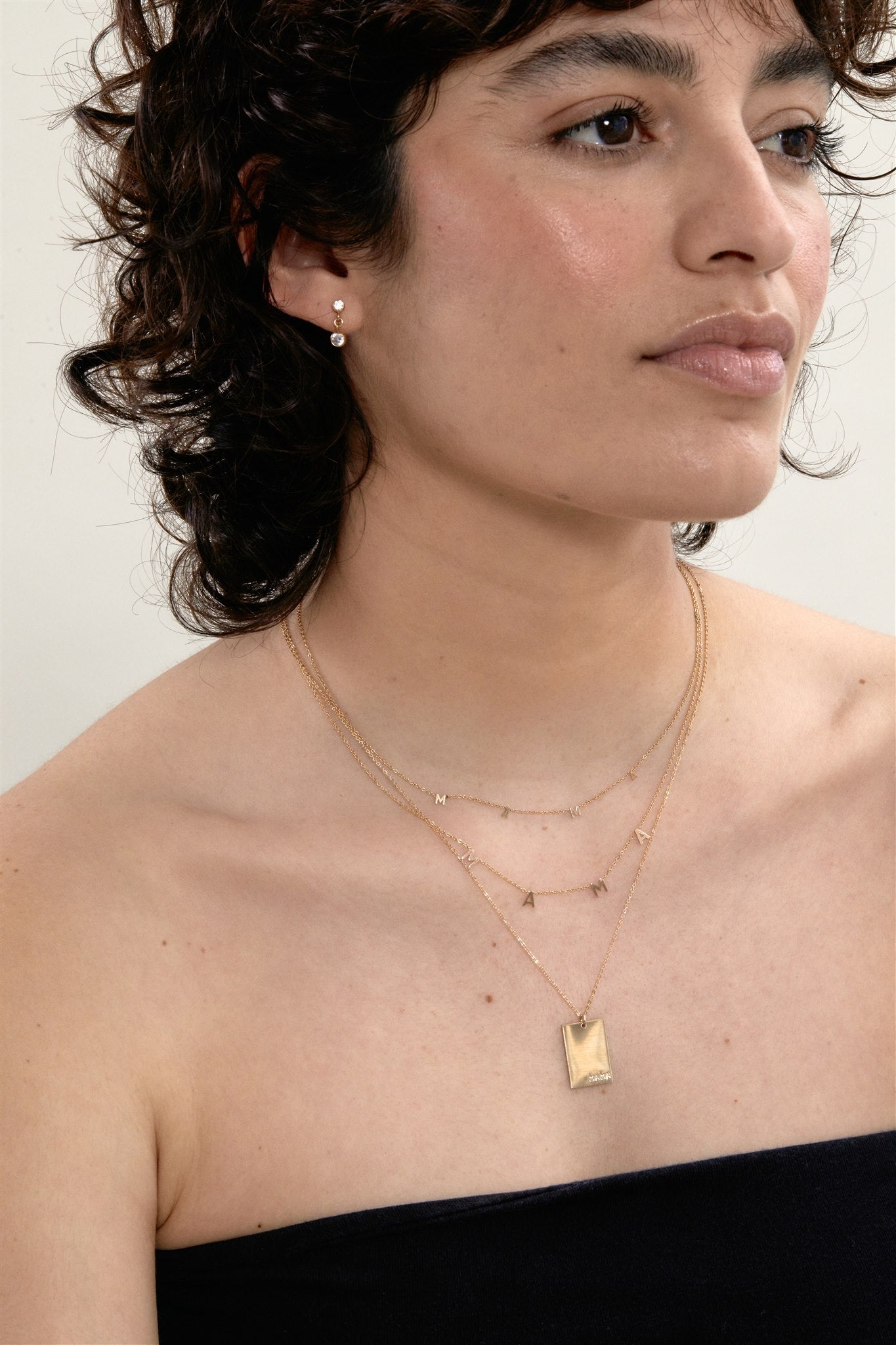 Goldie "MAMA" Necklace by Set & Stone