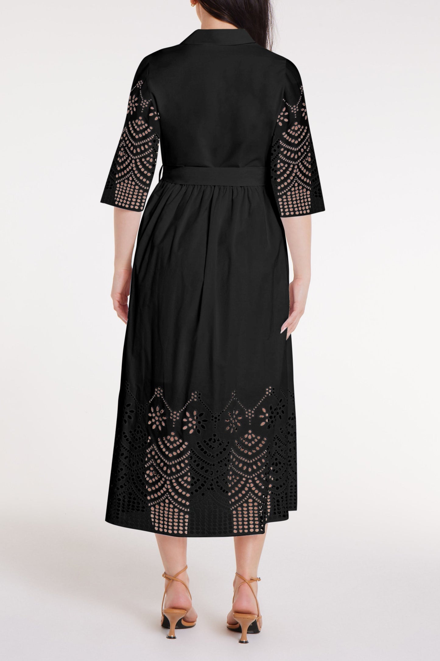 Francesca Dress in Black Eyelet