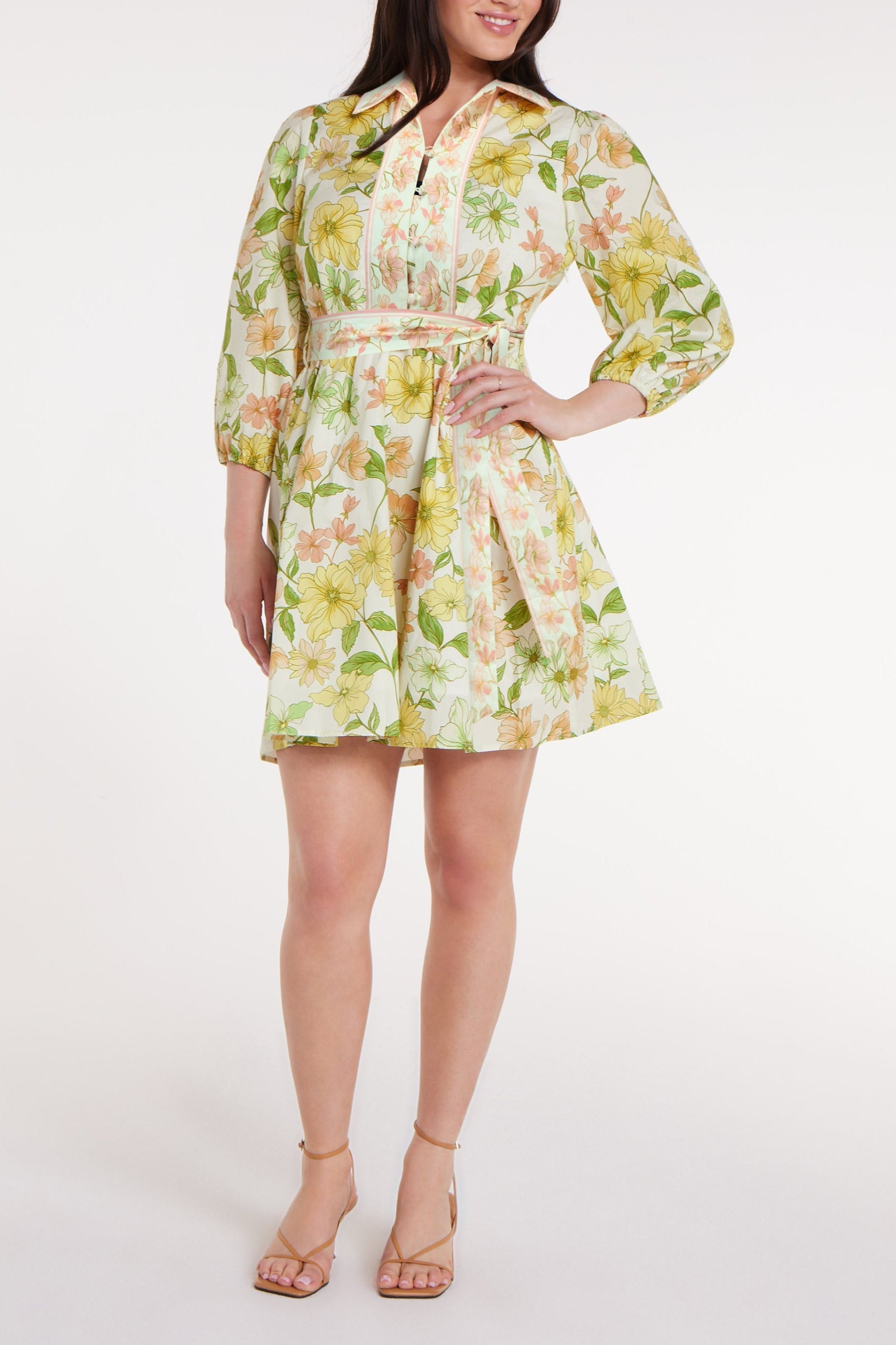 Best Seller Halle Dress in Sights of Springs by Hermoza 