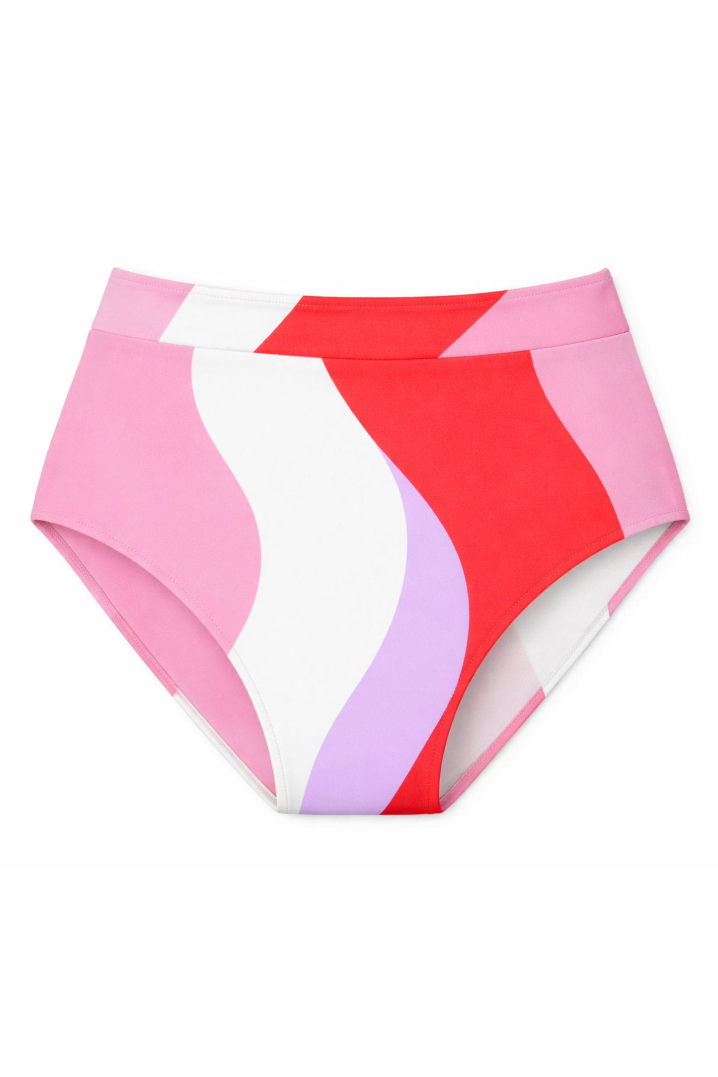 Lauren High Waisted Two-Piece Swimsuit Bottom in Pucci Stripe - FINAL SALE