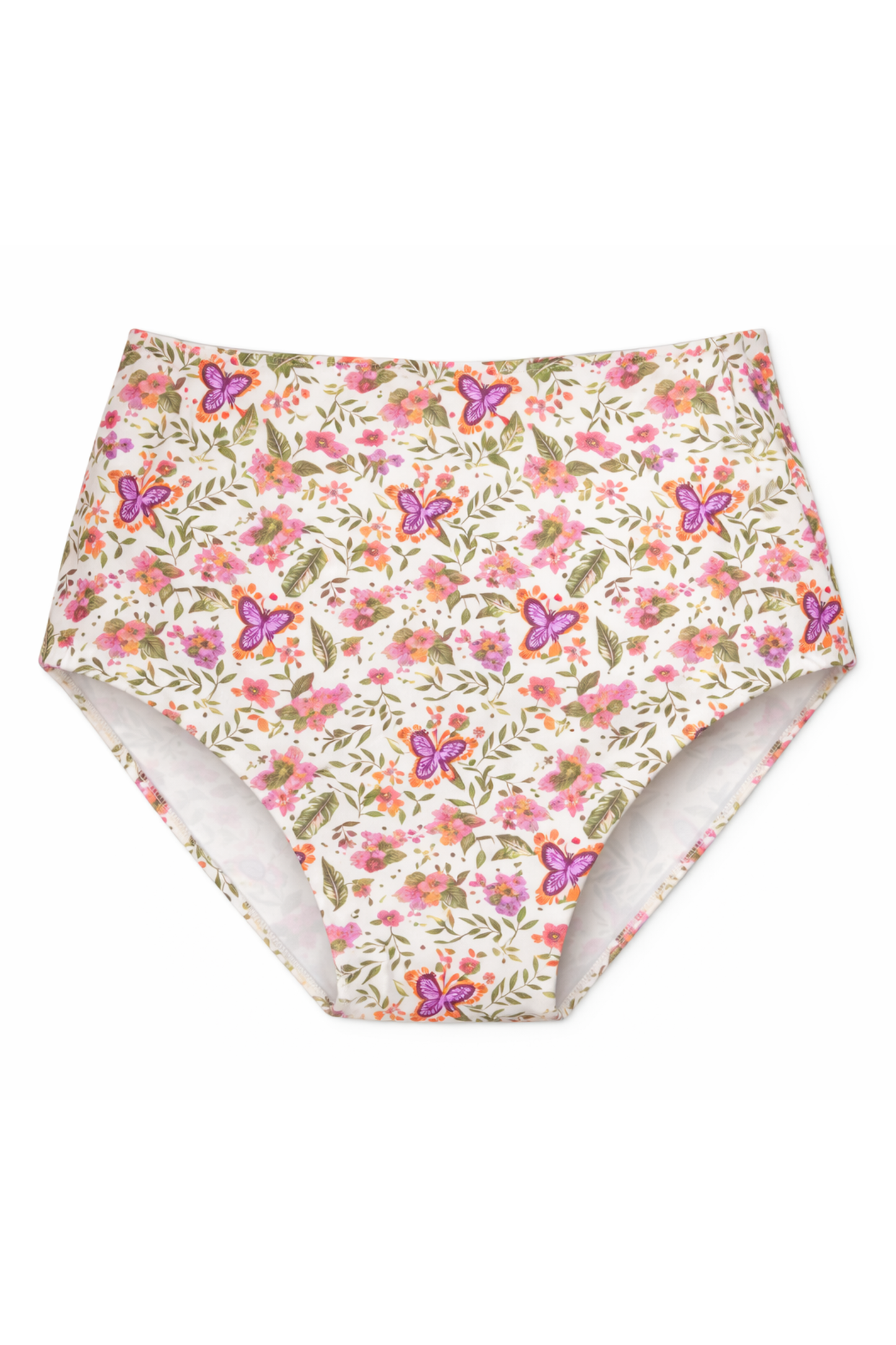 Mackenzie Sculpted High Waisted Two-Piece Swimsuit Bottom in A Floral Fling - FINAL SALE
