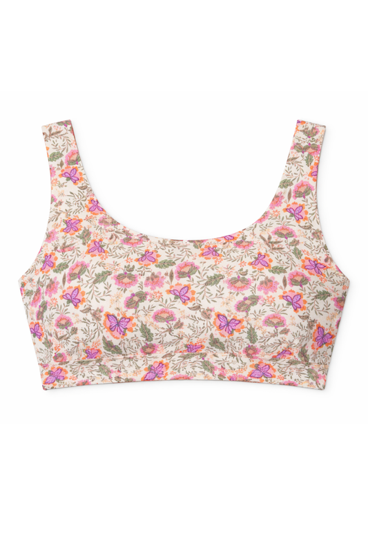 Carrie Square Neck Two-Piece Bikini Top in A Floral Fling - FINAL SALE