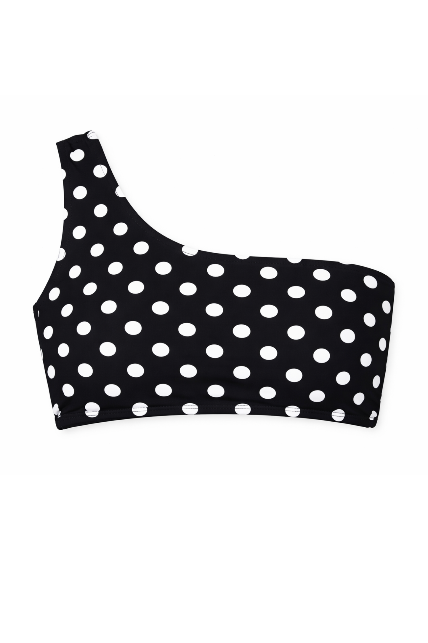 Gianna One Shoulder Two-Piece Bikini Top in Polka Dot - FINAL SALE