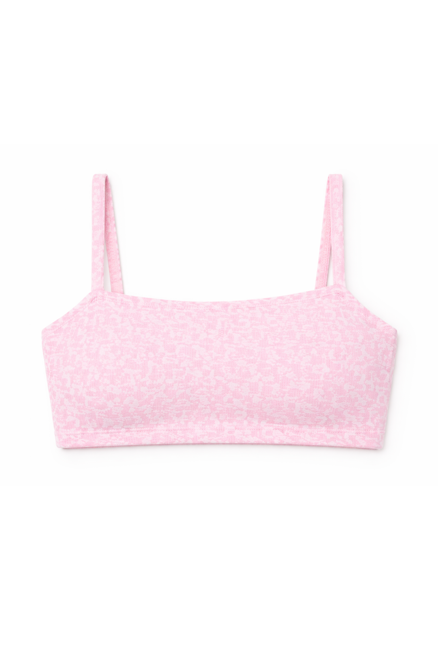 Lucia Square Neck Two-Piece Bikini Top in Pink - FINAL SALE
