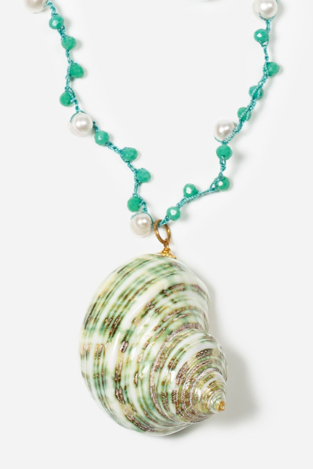 Blue Shell Necklace by CASHFANA