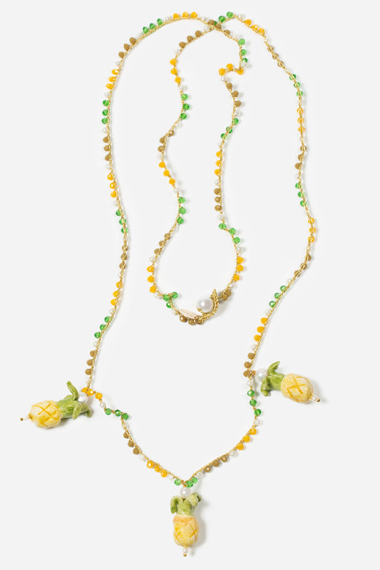 Triple Ananas Necklace by CASHFANA