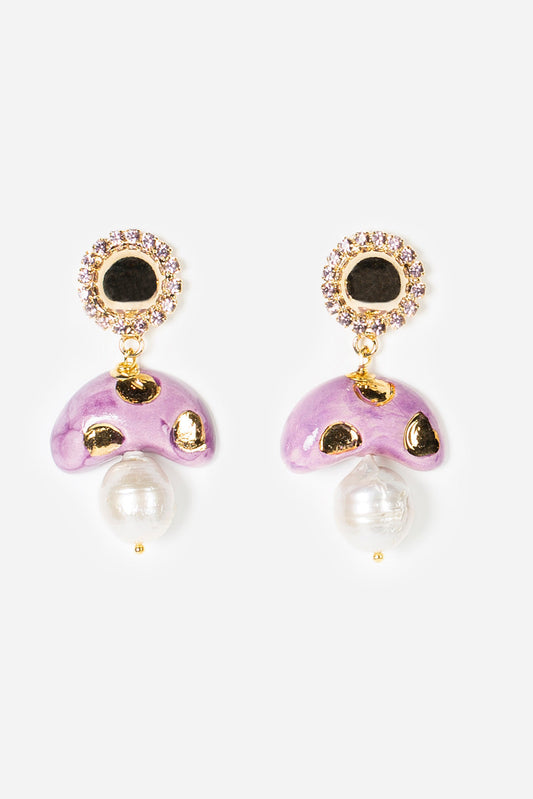 Champi Lila Earrings by CASHFANA