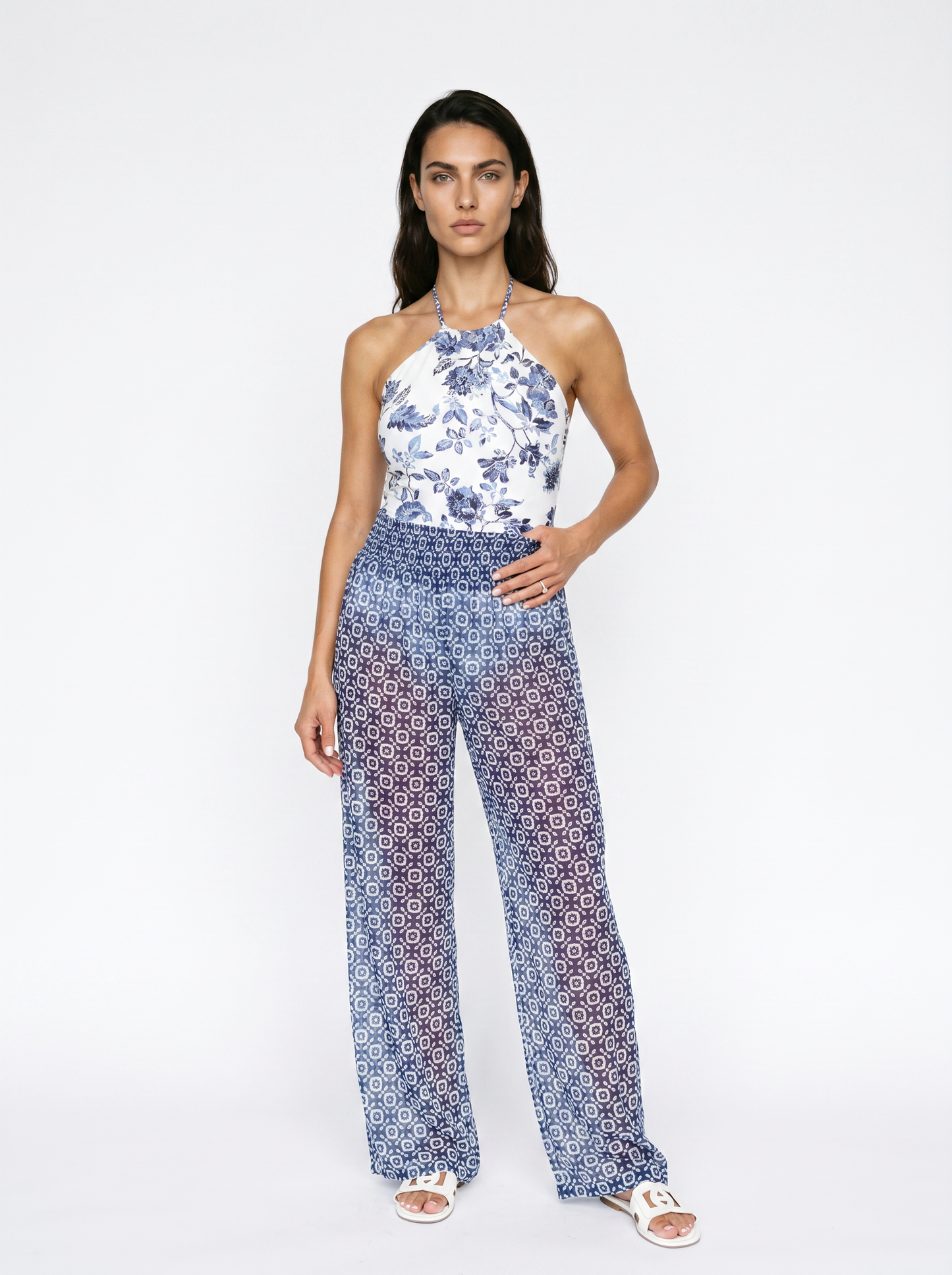 Deanna High-waisted Pants Cover-up in Profound Pairing