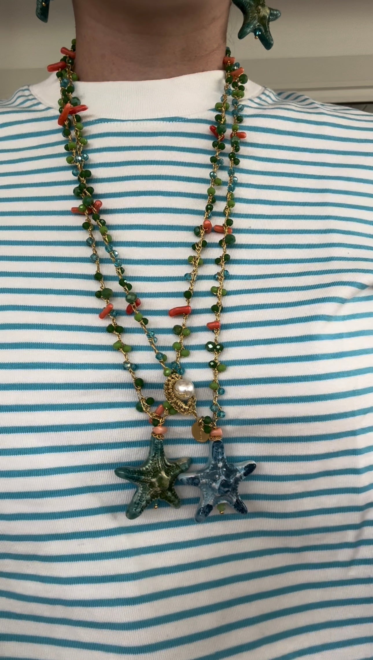 Doble Estrella De Mar Necklace by CASHFANA