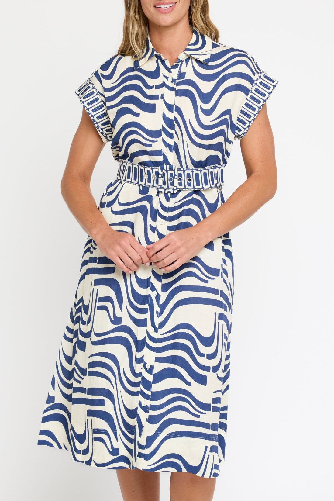 Hermoza Alba Linen Belted Dress - Revel in Retro Hermoza Alba Linen Belted Dress - Revel in Retro