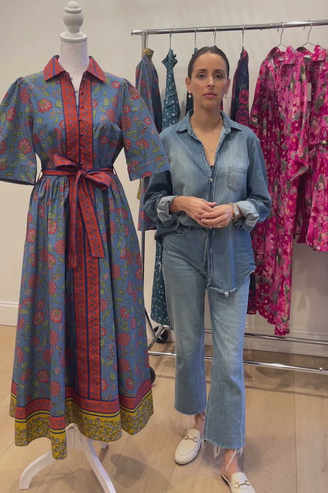 Button Up Collar Neck Dress Waist Tie – Hermoza