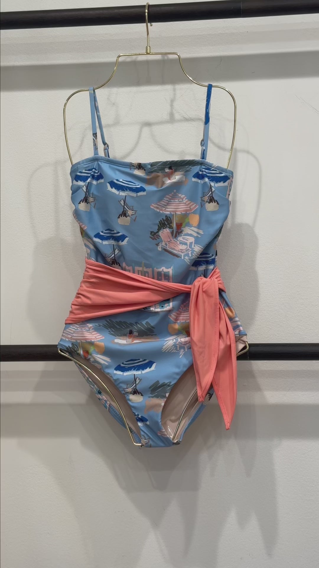うみ Genevieve Bandeau One-piece Swimsuit in Coast to Coast - FINAL