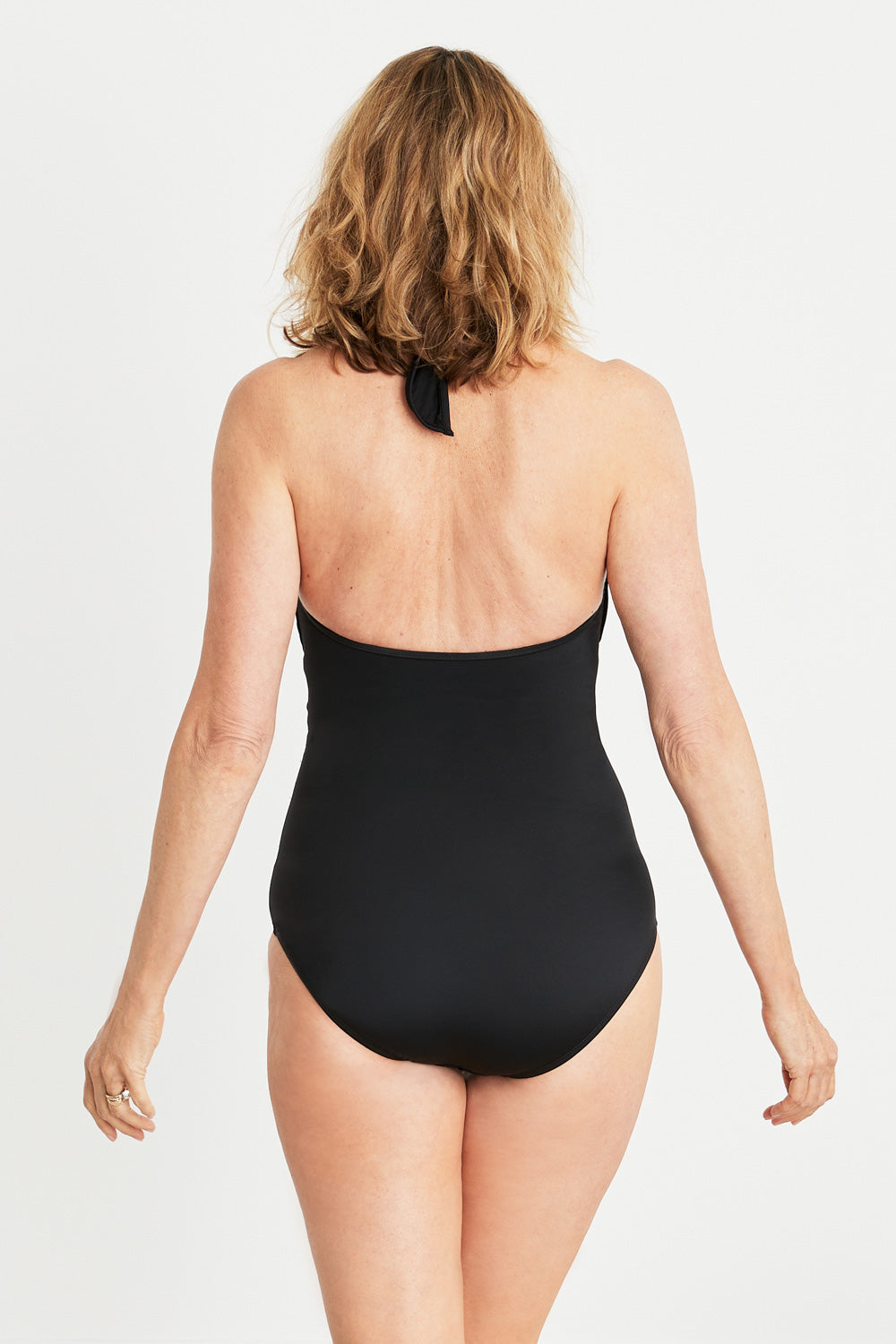 Women's Tummy Control Swimsuit - Patty Black One Piece – Hermoza