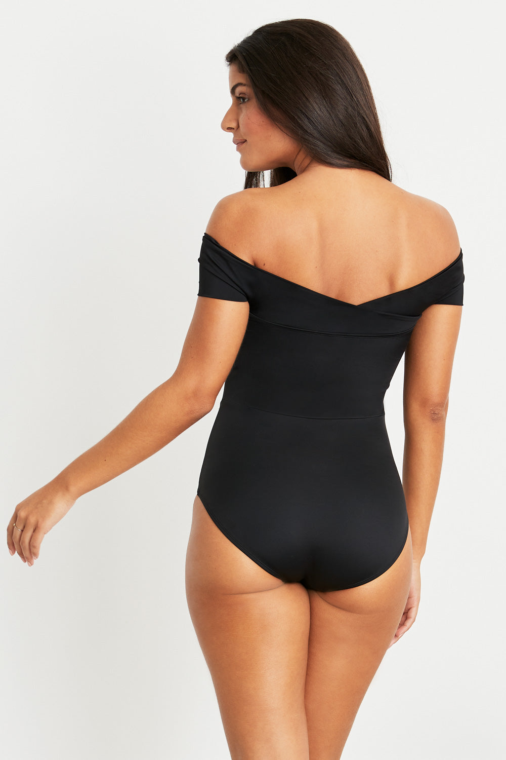 Women's Black Off Shoulder Swimsuit - Juliana One Piece – Hermoza
